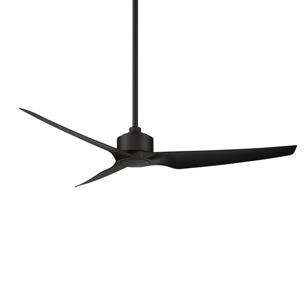 Wac Stella Indoor and Outdoor 3-Blade Smart Ceiling Fan 60in Matte Black with Remote Control F-056